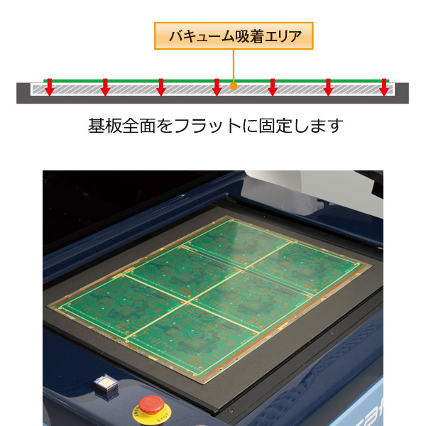 基板固定機構のバキューム吸着