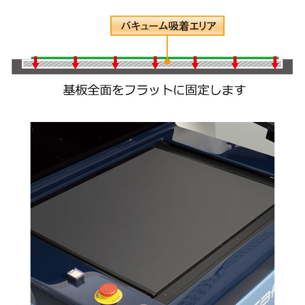 基板固定機構のバキューム吸着