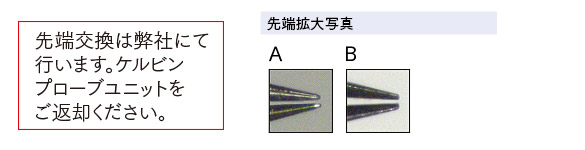 ニードルケルビンプローブ先端