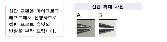 니들 켈빈 프로브 선단